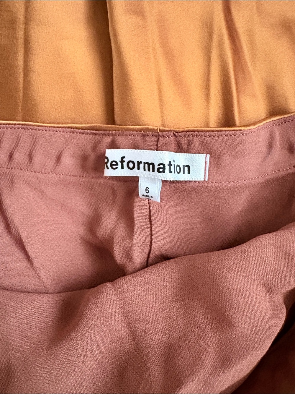 NWT Reformation Landen Silk Dress in Copper - Picture 6 of 6
